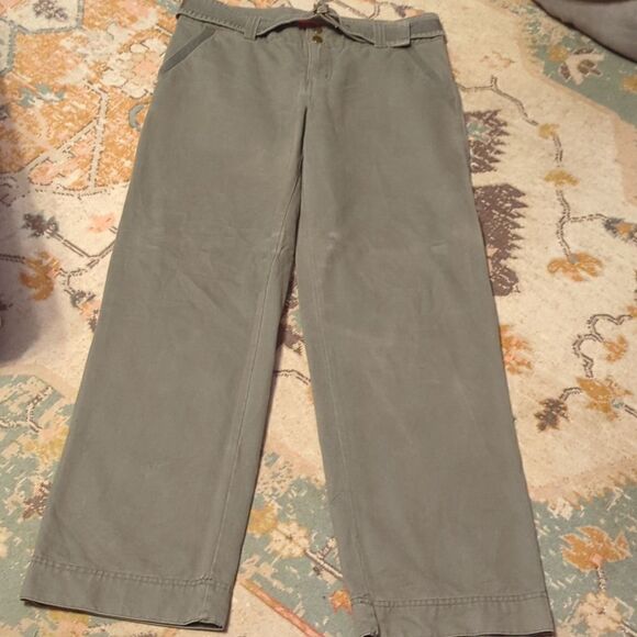 Mossimo Mossissue Womens Pants Olive Size 13 BNWT W/Belt Pockets Front & Back - Picture 2 of 11